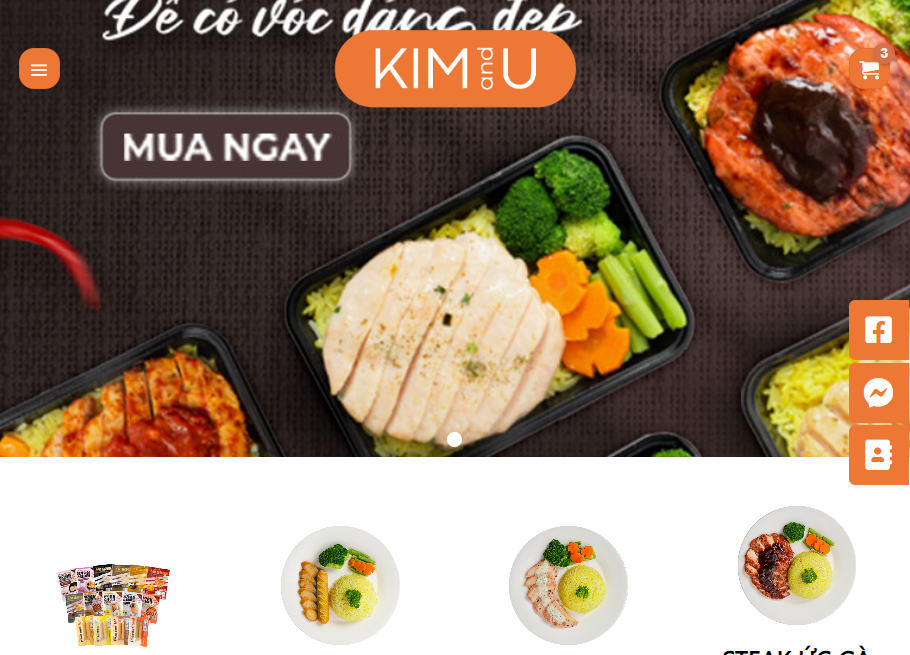 Mẫu giao diện website bán ức gà ăn liền