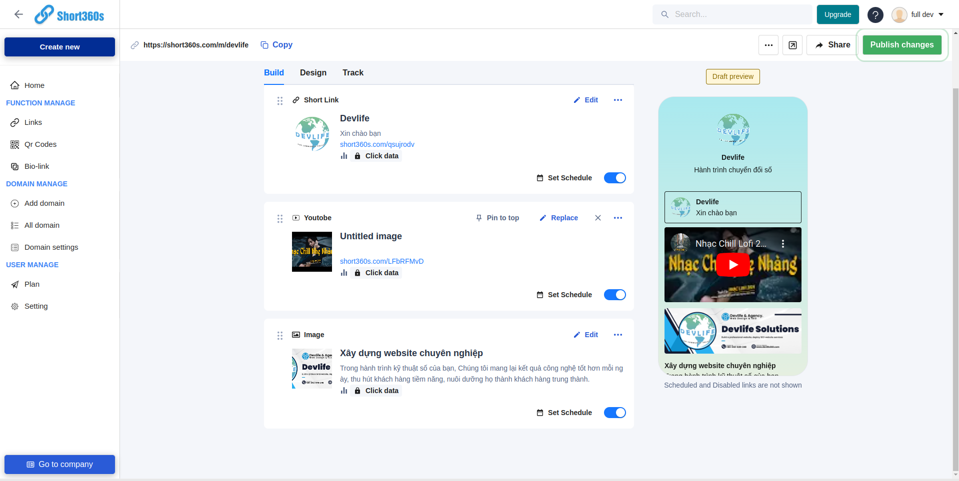 short360s.com | tạo bio page chuyên nghiệp